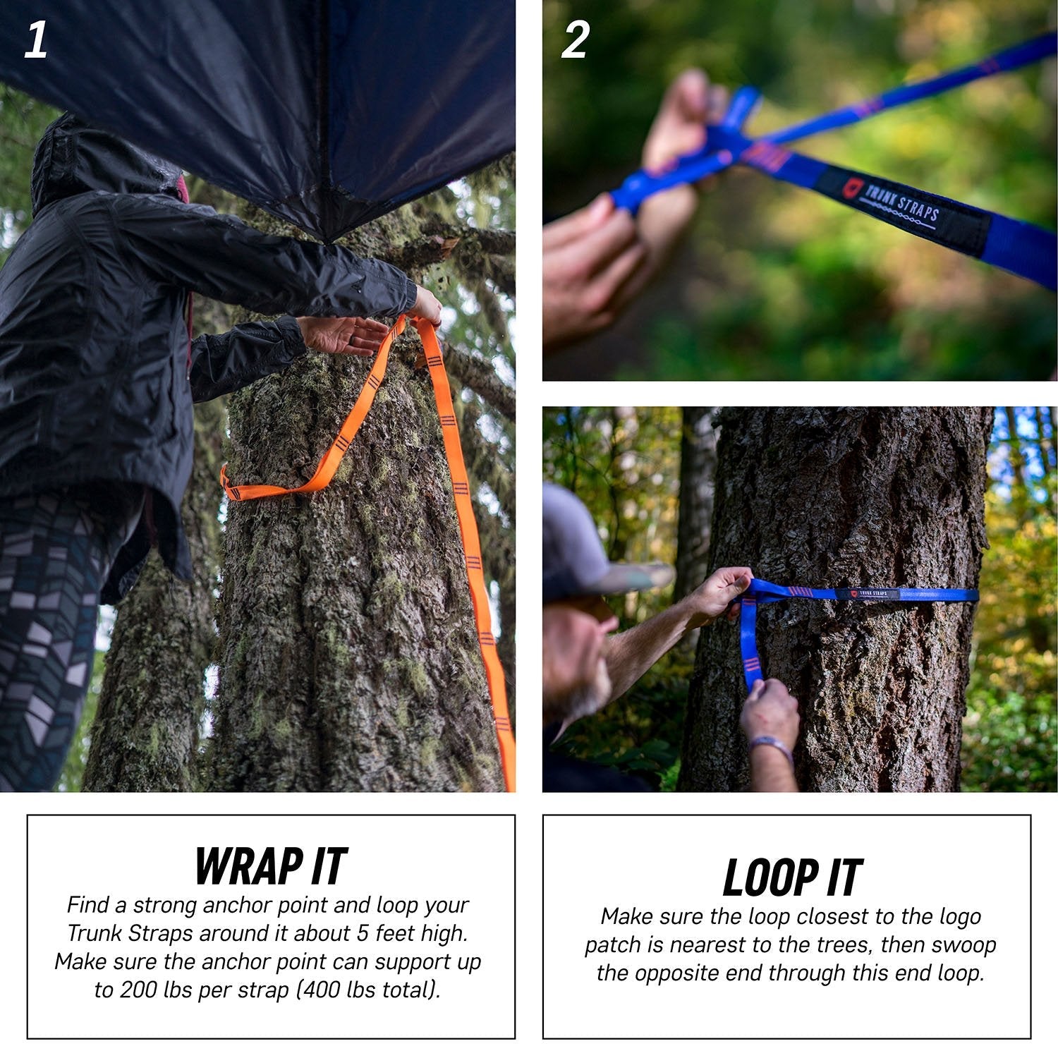Trunk Straps - Hammock Suspension Straps