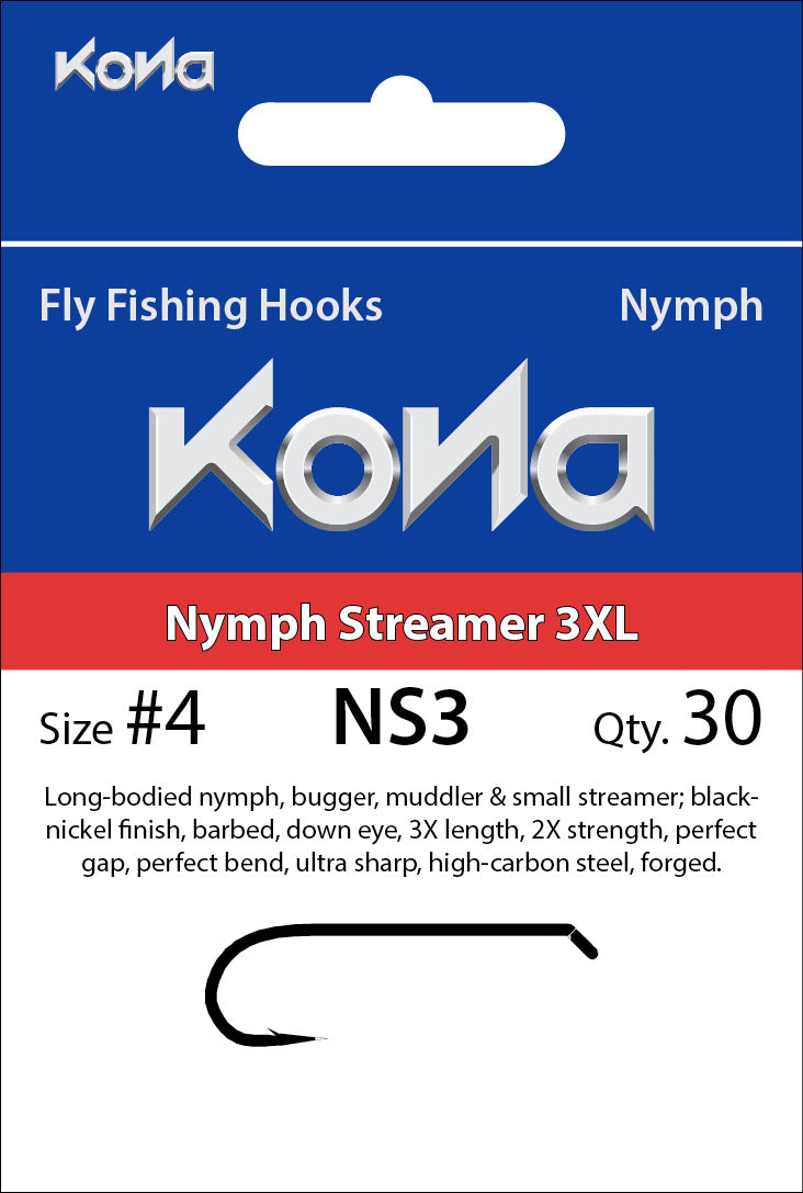 Kona Nymph Streamer 3XL (NS3) hook