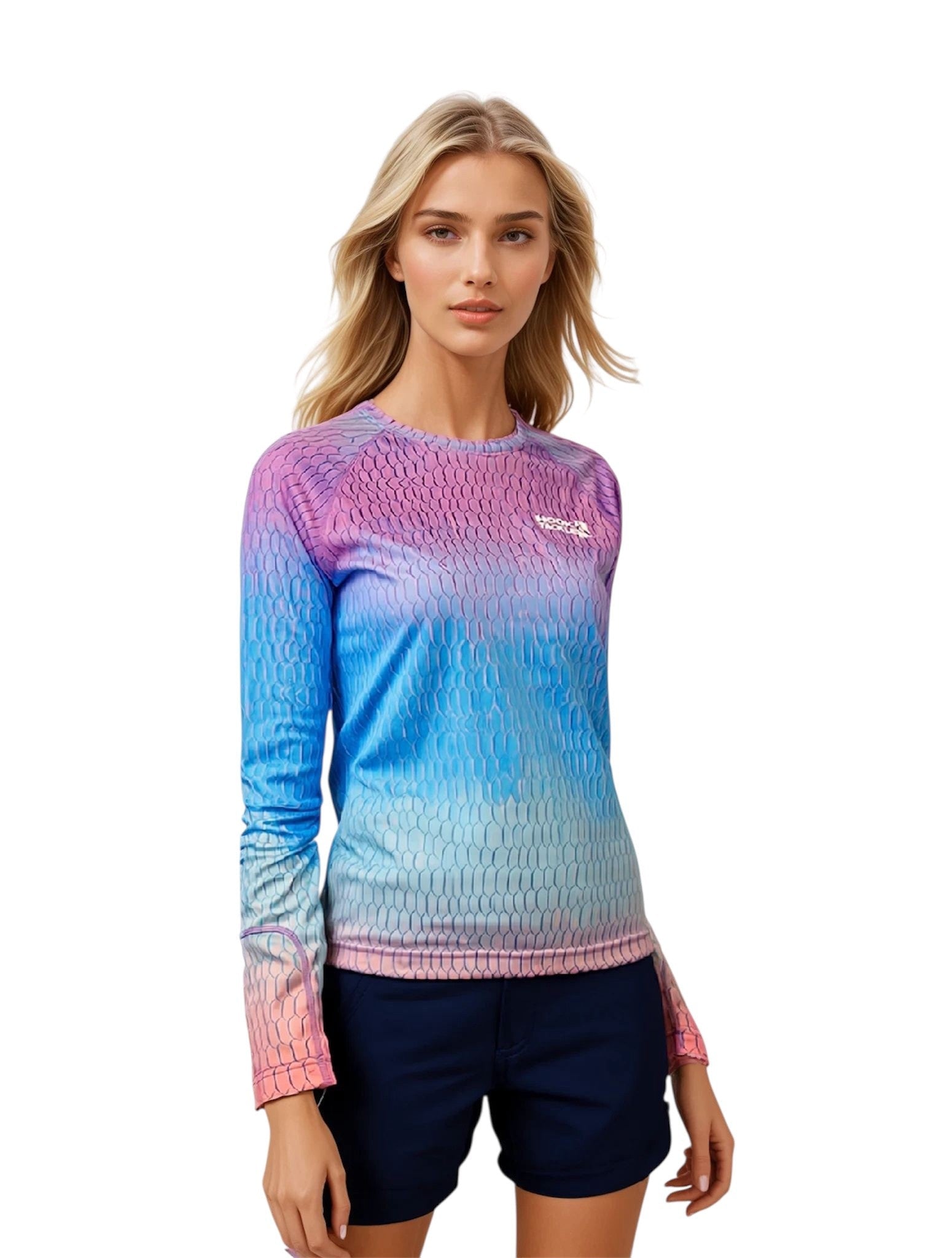 Women's Fish Scale L/S UV Fishing Shirt
